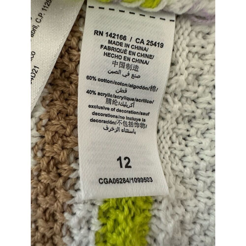 Habitual Girl Crochet Knit Striped Tank Top Size 12 Multicolor - Picture 4 of 5